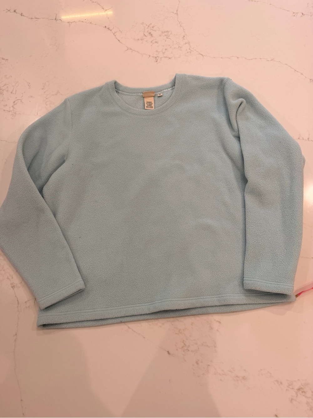 L.L.Bean Women’s XL Regular Light Blue Fleece Crewneck Pullover Made in Canada